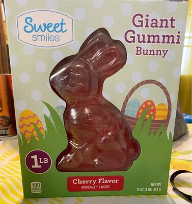 Cherry Flavor Giant Gummi Bunny, Cherry