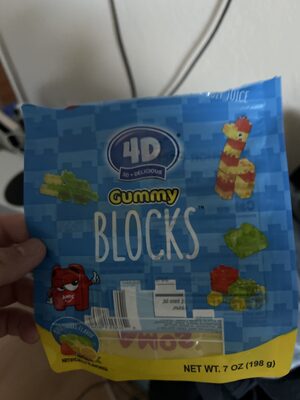 Mixed Fruits Blovks Gummy, Mixed Fruits