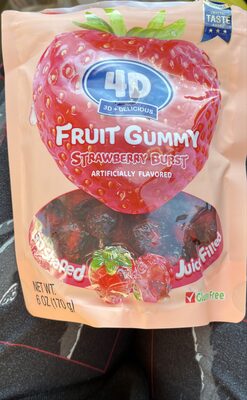 Strawberry Juicy Burst Fruit Gummy, Strawberry