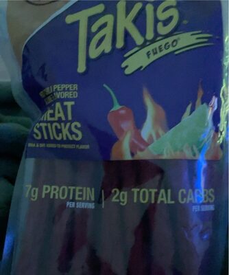 Takis Fuego Hot Chili Pepper & Lime Flavored Meat Sticks, Hot Chili Pepper; Lime