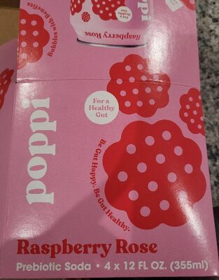 Raspberry Rose Prebiotic Soda, Raspberry Rose