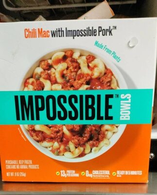 Chili Mac With Impossible Pork Made From Plants Bowls, Chili Mac