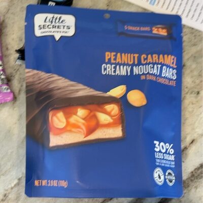 Peanut Caramel Creamy Nougat Bars In Dark Chocolate, Peanut Caramel In Dark Chocolate