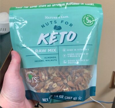Raw Nuts For Keto Almonds, Pecans, Walnuts Mix, Raw