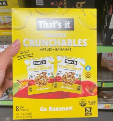 Apples + Bananas Organic Crunchables, Apples + Bananas