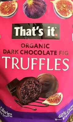 Dark Chocolate Fig Organic Truffles, Dark Chocolate Fig