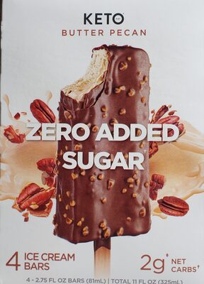 Butter Pecan Crunch Zero Sugar Ice Cream Bars, Butter Pecan Crunch