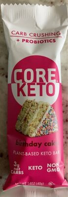 Birthday Cake Plant-Based Keto Bar, Birthday Cake