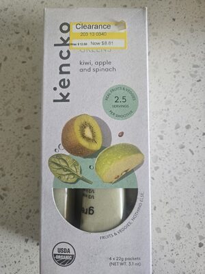 Kiwi, Apple And Spinach Greens Instant Smoothies Sachets, Kiwi, Apple And Spinach