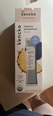 Orange, Pineapple And Blue Spirulina Instant Smoothies, Orange, Pineapple And Blue Spirulina