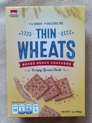 Thin Wheats Baked Snack Crackers, Thin Wheats