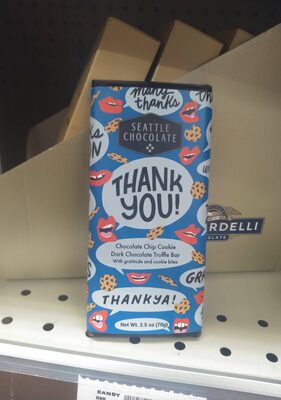 Seattle Chocolates, All Natural Milk Chocolate Truffle Bar With Toffee & Gratitude