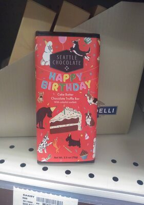 Seattle Chocolates, Milk Chocolate Truffle Bar, Birthday Cake Batter, Birthday Cake Batter
