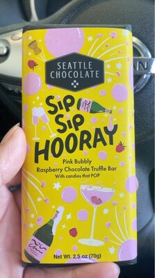 Pink Bubbly Raspberry Chocolate Truffle Bar, Pink Bubbly Raspberry Chocolate