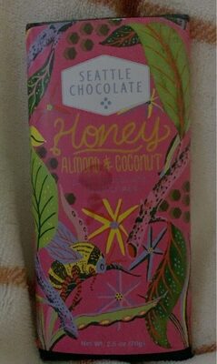 Honey Almond & Coconut Dark Chocolate Truffle Bar, Honey Almond & Coconut