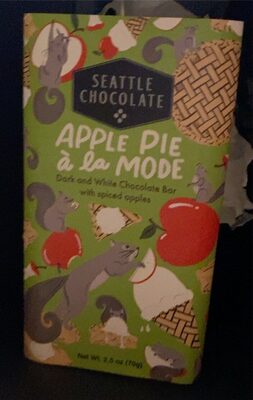 Apple Pie Dark And White Chocolate Bar With Spiced Apples, Apple Pie