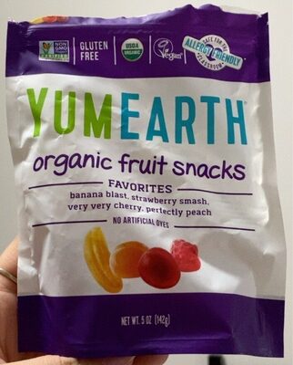 Organic Fruit Snacks, Banana Blast, Strawberry Smash, Very Very Cherry, Perfectly Peach