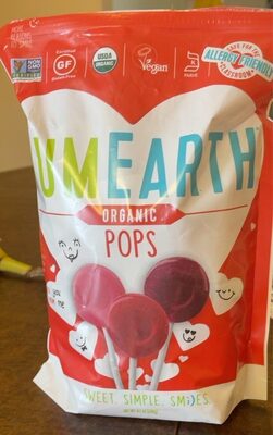 Organic Pops, Googly Grape, Pomegranate Pucker, Very Very Cherry, Strawberry Smash, Wet-Face Watermelon
