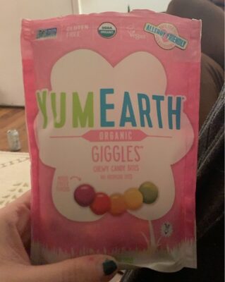 Green Apple, Lemon, Orange, Strawberry, Grape Organic Giggles Chewy Candy Bites, Green Apple, Lemon, Orange, Strawberry, Grape