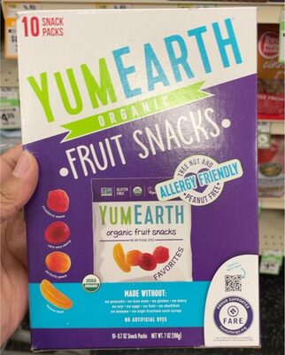 Favorites Strawberry Smash, Very Very Cherry, Perfectly Peach, Banana Blast Organic Fruit Snacks, Favorites