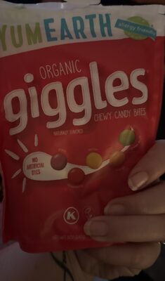 Organic Giggles Chewy Candy Bites, Green Apple, Lemon, Orange, Strawberry, Grape