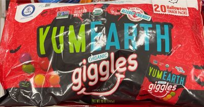 Organic Giggles Chewy Candy Bites, Green Apple, Lemon, Orange, Strawberry, Grape