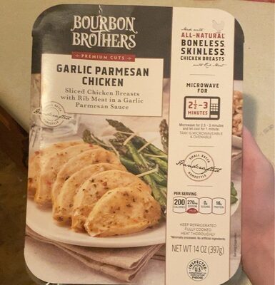 Garlic Parmesan Sliced Chicken Breasts With Rib Meat In A Garlic Parmesan Sauce Premium Cuts Chicken, Garlic Parmesan