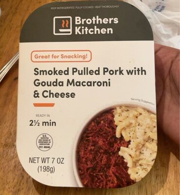 Smoked Pulled Pork With Gouda Macaroni & Cheese, Gouda Macaroni & Cheese