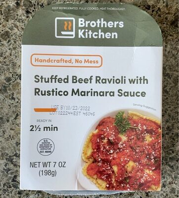Stuffed Beef Ravioli With Rustico Marinara Sauce, Stuffed Beef