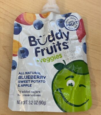 Blueberry, Sweet Potato & Apple +Veggies Blended Fruits & Vegetables, Blueberry, Sweet Potato & Apple