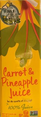 100% Carrot & Pineapple Juice, Carrot; Pineapple