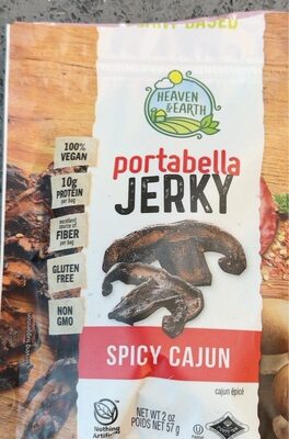 Spicy Kajun Plant-Based Portabella Jerky, Spicy Cajun