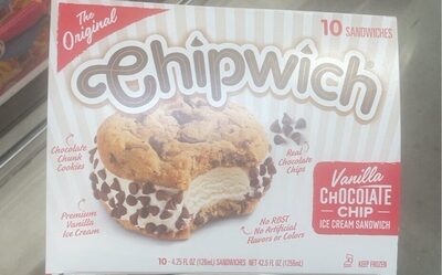 Vanilla Chocolate Chip Ice Cream Sandwiches, Vanilla Chocolate Chip