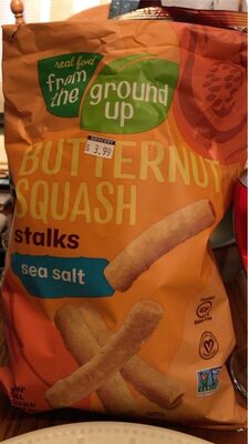 Sea Salt Butternut Squash Stalks Puffed Veggie Snack, Sea Salt; Butternut Squash