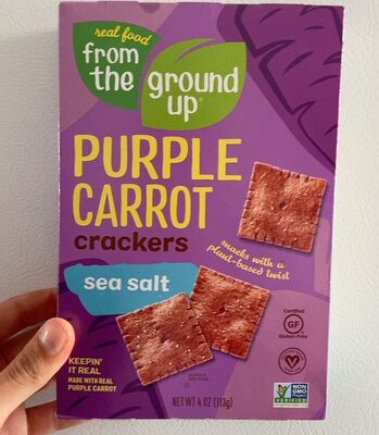 Sea Salt Purple Carrot Crackers, Sea Salt