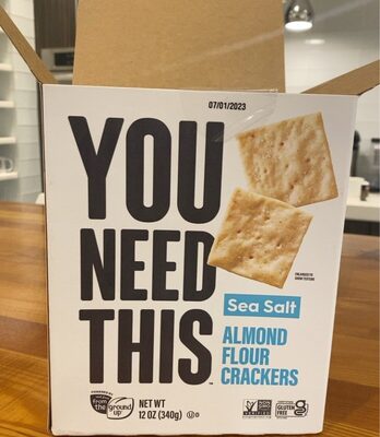 Sea Salt Almond Flour Crackers, Sea Salt