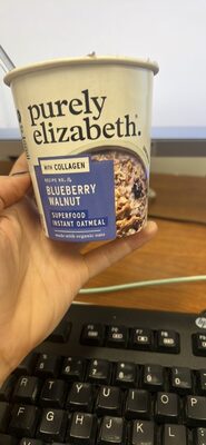 Blueberry Walnut With Collagen Superfood Oatmeal, Blueberry Walnut
