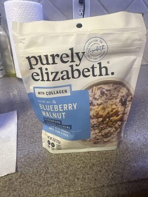 Blueberry Walnut Collagen Protein Oats, Blueberry Walnut