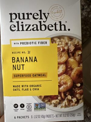 Banana Nut With Prebiotic Fiber Superfood Oatmeal, Banana Nut