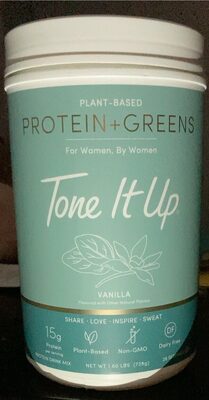 Plant-Based Protein 15 G + Greens Drink Mix, Vanilla, Vanilla