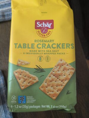 Gluten Free Rosemary Table Crackers, Rosemary