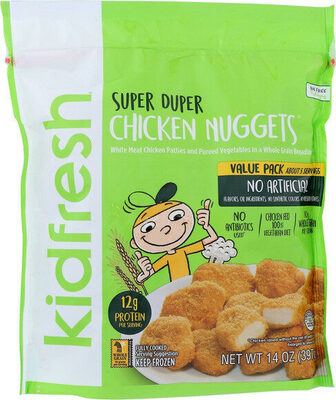 White Meat Chicken Patties With Pureed Cauliflower In A Whole Grain Breading Nuggets, White Meat Chicken