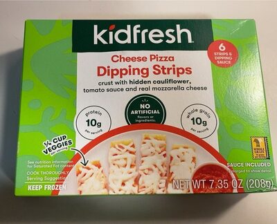 Cheese Pizza Dipping Strips Crust With Hidden Cauliflower, Tomato Sauce And Real Mozzarella Cheese, Cheese