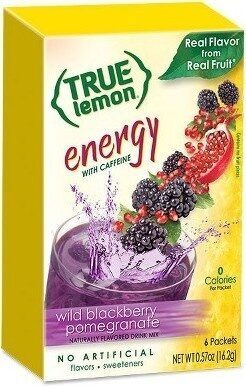 Wild Blackberry Pomegranate Flavored Energy Drink Mix Packets, Wild Blackberry Pomegranate