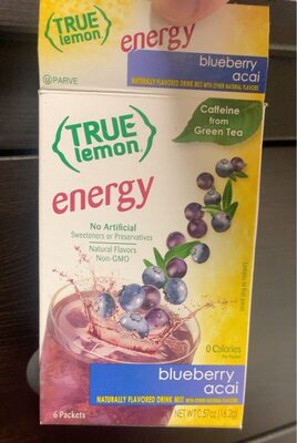 Blueberry Acai Flavored Drink Mix Packets, Blueberry Acai