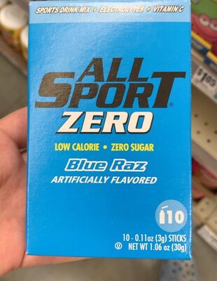Zero Sports Drink Mix, Blue Raz, Blue Raz
