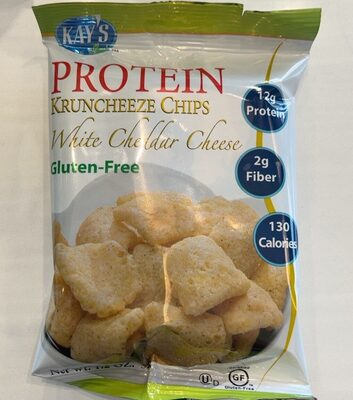 White Cheddar Cheese Protein Kruncheeze Chips, White Cheddar Cheese
