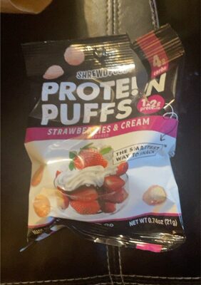 Strawberries & Cream Flavored Protein Puffs, Strawberries & Cream