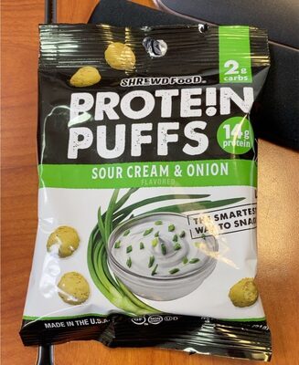 Sour Cream & Onion Flavored Protein Puffs, Sour Cream & Onion