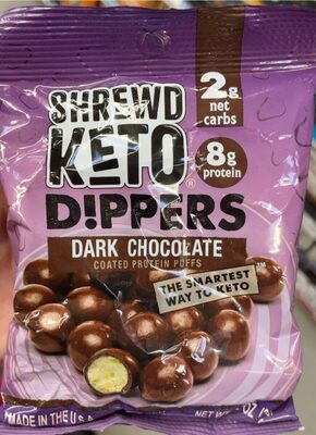 Dark Chocolate Coated Protein Dippers Puffs, Dark Chocolate